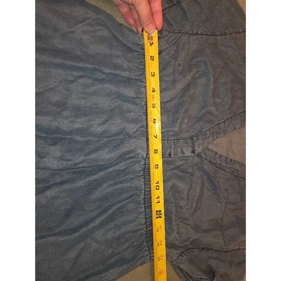 H&M Mama Maternity Blue Denim Short Sleeve V-Neck Mini Dress Size XS - Picture 5 of 6